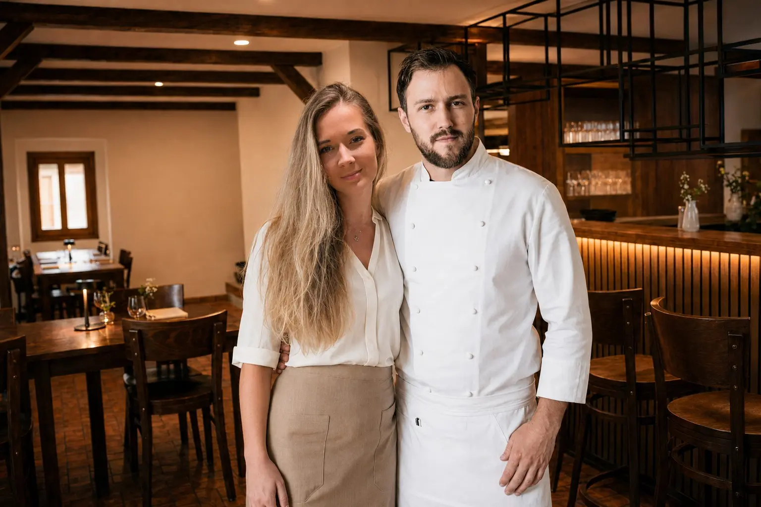 Monika a Jakub Fusek v restauraci Pod Hruškou